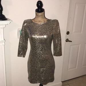 Sequin low back mini dress